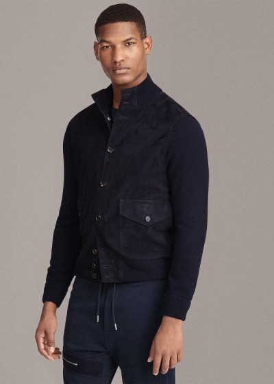 Men's Ralph Lauren Suede-Cashmere Skeet Jackets | 651042FIQ